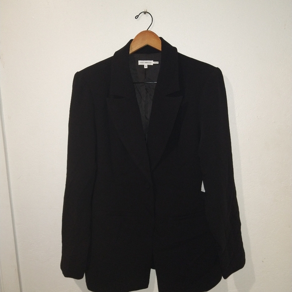 NWT GOOD AMERICAN One Button Black Blazer - Picture 4 of 9